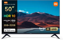 Load image into Gallery viewer, Xiaomi TV F 50 127 cm (50 Pouces) 4K UHD Smart TV Fire TV Contrôle Vocal Alexa HDR10 MEMC Mode Game Boost 120Hz 2Go+32Go Compatible avec AirPlay