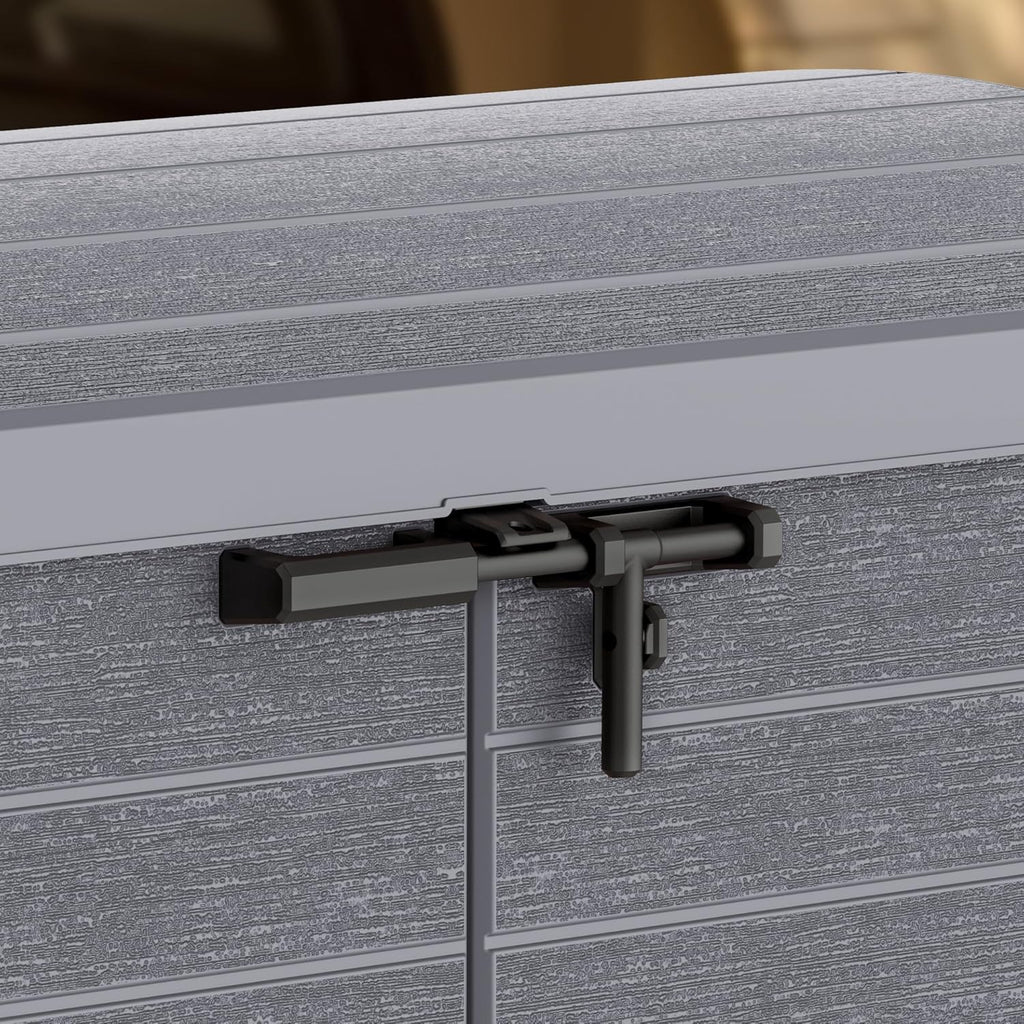 Duramax StoreAway 1200L Plastic Garden Shed/ Flat Lid,Outdoor Storage Shed,Wheelie Bin Hideaways,Wheelie bin box,Durable Construction,Ideal for Bikes,BBQs & 2x 240L Bins,145x85x125 cm,Brown