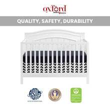 Load image into Gallery viewer, Oxford Baby North Bay 4 - in - 1 Convertible Crib, Snow White, GREENGUARD Gold Certified, Wooden Crib