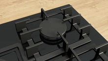 Load image into Gallery viewer, PPQ7A6I40,Srie 6,Plaque gaz,5 feux,80 cm,Verre tremp noir