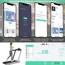 Load image into Gallery viewer, 2 en 1 Tapis de Course Electrique Pliable 1 à 12 Km/H avec Haut-parleur Bluetooth Télécommande Moteur 0,75HP Vert/Blanc/Noir/Rouge/Or/Noir et Argenté/Bleu -