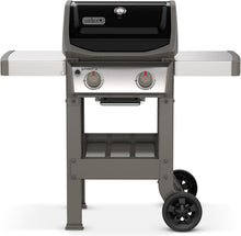 Load image into Gallery viewer, Spirit II E-210 GBS Barbecue à Gaz,2 Brûleurs,Surface de Cuisson 51 x 46 cm,Thermomètre de Couvercle,Table d'Appoint Rabattable (Gauche),4 Roues - Noir et Argent (44010153)
