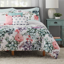 Load image into Gallery viewer, Mainstays Jade Floral 10-Piece Bed in A Bag Bedding Set w/Bonus Sheet Set + Pillows, King