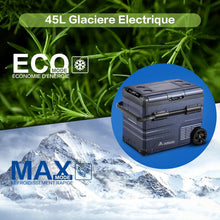 Load image into Gallery viewer, 115L Glaciere Electrique Double Zone,Glaciere a Compression WiFi APP,12 V/24 V et 100-240 V Frigo Camping,-20 à 20 pour Voiture,Camion,Bateau,Camping,Car,Caravanes,Voyageant,Maison