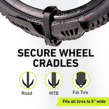 Load image into Gallery viewer, Vibrelli Porte-attelage de vélo électrique – 2 Porte-vélos électriques pour Gros pneus, VTT, vélos Standard – 29,5 kg par vélo – Anti-oscillation breveté – Voitures et VUS – Plateforme