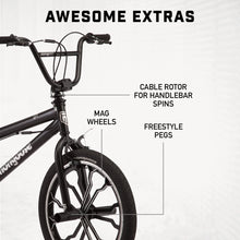 Load image into Gallery viewer, Mongoose Rebel Kids BMX Bike, 20 - In. Wheels, Children &amp; Tweens Ages 7 - 13, Black Bicycle