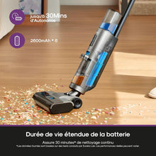 Load image into Gallery viewer, Eureka Rapidwash NEW430 Aspirateur Laveur sans Fil, 15000Pa, 0.8L/0.45L Double Réservoir pour Sols Durs et Poils d'Animaux, avec Navigation Vocale, Auto Nettoyage et Séchage