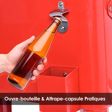 Load image into Gallery viewer, Chariot Isotherme Roulant de 76L Réfrigérant avec Roulettes Universelles Ouvre-bouteille Desserte Jardin pour Conserver Glace et Boissons -