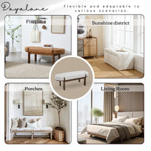 Load image into Gallery viewer, Dayalane 51" Modern Upholstered Bedroom Bench, Linen End of Bed Bench with Wooden Legs for Living Room, Entryway, Hallway Footrest, Beige