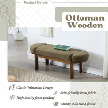 Load image into Gallery viewer, Dayalane 51" Modern Upholstered Bedroom Bench, Linen End of Bed Bench with Wooden Legs for Living Room, Entryway, Hallway Footrest, Beige