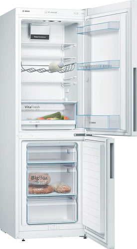 Bosch KGV33VWEAS, Série 4, Réfrigérateur congélateur, Pose libre, 176 x 60 cm, 195 L / 94 L, Blanc