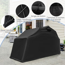 Load image into Gallery viewer, Abri de Moto Extrieur Tente Moto avec Housse en Tissu Oxford Fen锚tres en Maille Enroulables Housse Moto Exterieur tanche pour Moto Vlos Outils Noir -