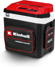 Load image into Gallery viewer, Einhell Glacière portable sans fil TE-COL 18/27 Li-Solo Power X-Change (18 V, 27 l, refroidit et maintient au chaud, mode hybride 12 V pour la voiture et 230 V sur secteur, avec poches, sans batterie)