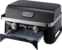Load image into Gallery viewer, Attitude2go,Barbecue de Table  Faible fume,BBQ Portable, Couvercle,thermomtre,et Grille en Fonte,Alimentation : Cartouche de gaz CV 470 Plus,Gris