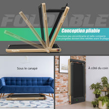 Load image into Gallery viewer, 2 en 1 Tapis de Course Electrique Pliable 1 à 12 Km/H avec Haut-parleur Bluetooth Télécommande Moteur 0,75HP Vert/Blanc/Noir/Rouge/Or/Noir et Argenté/Bleu -