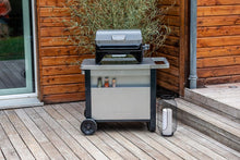 Load image into Gallery viewer, Attitude2go,Barbecue de Table  Faible fume,BBQ Portable, Couvercle,thermomtre,et Grille en Fonte,Alimentation : Cartouche de gaz CV 470 Plus,Gris