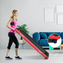 Load image into Gallery viewer, 2 en 1 Tapis de Course Electrique Pliable 1  12 Km/H avec Haut-parleur Bluetooth Tlcommande Moteur 0,75HP Vert/Blanc/Noir/Rouge/Or/Noir et Argent/Bleu -