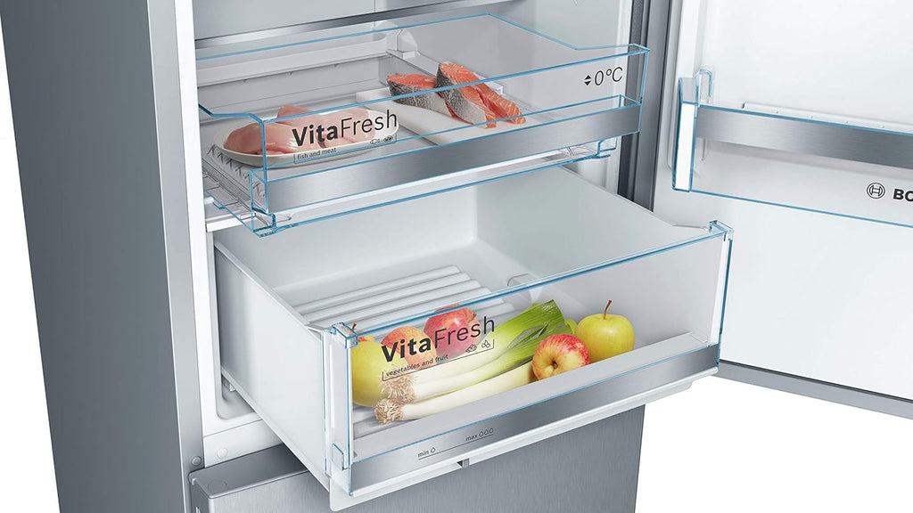 Bosch KGE398IBP - Série 6, Réfrigérateur combiné pose-libre, 201 x 60 cm, Inox anti trace de doigts