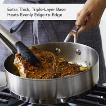 Load image into Gallery viewer, 11-Piece 3-Ply Base Stainless Steel Cookware Set. Silver