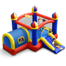 Load image into Gallery viewer, Château Gonflable pour Enfant avec Espace de Rebonds Petite Maison Toboggan Panier de Basket(sans Gonfleur) -