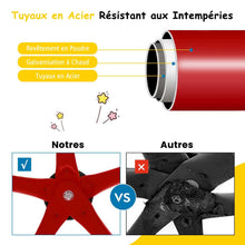 Load image into Gallery viewer, D么me d'Escalade de 305cm avec Balanoire Cage d'Escalade en Mtal Charge Max 363 kg Intrieur Extrieur pour Enfants de 3-10 Ans Jaune/Rouge -