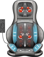 Load image into Gallery viewer, COMFIER Siège Massant Shiatsu avec Compression et Roulement - Masseur de Dos avec Chaleur, Chaise Massage de pétrissage pour Le Dos, Le Cou et Les épaules, Cadeau Papa Maman Femme Homme