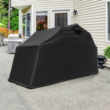Load image into Gallery viewer, Abri de Moto Extrieur Tente Moto avec Housse en Tissu Oxford Fen锚tres en Maille Enroulables Housse Moto Exterieur tanche pour Moto Vlos Outils Noir -