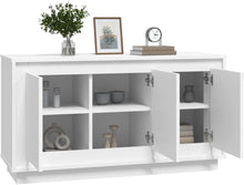 Load image into Gallery viewer, vidaXL Buffet, Armoire Latérale avec 6 Compartiments, Placard avec Porte, Meuble de Rangement Salle de Séjour, Moderne, Blanc Bois d'Ingénierie