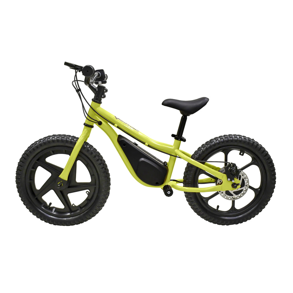 Massimo E13 24V Electric Balance Bike Bicycle | Seat Height 18in - 22in Battery Powered Ages 5 & up (Yellow)