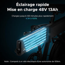 Load image into Gallery viewer, EP-2 Pro Vélo électrique Pliable 20 × 4.0 Fat Bike Electrique 7 Vitesses avec Batterie Amovible 48V 13Ah Autonomie 120km Tout-Terrain &amp; VTT &amp; Plage &amp; Neige -