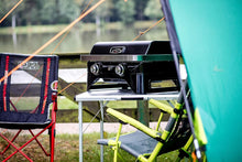 Load image into Gallery viewer, Attitude2go,Barbecue de Table à Faible fumée,BBQ Portable,à Couvercle,thermomètre,et Grille en Fonte,Alimentation : Cartouche de gaz CV 470 Plus,Gris
