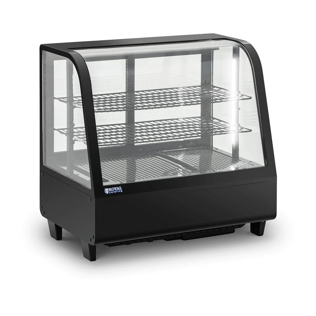 Vitrine réfrigérée 100 litres 3 niveaux plastique verre trempé noir 14_0005388 -