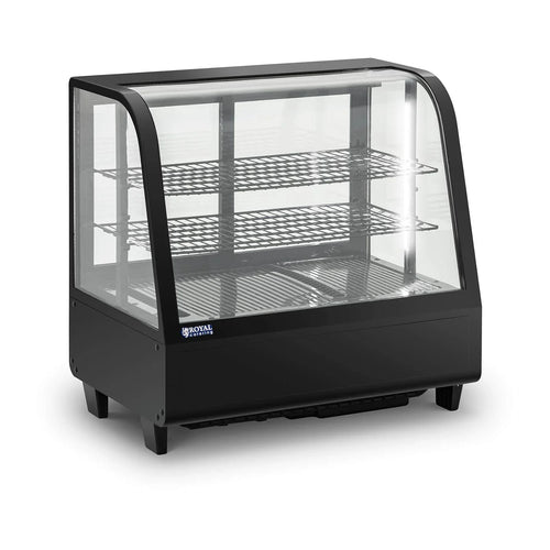 Vitrine réfrigérée 100 litres 3 niveaux plastique verre trempé noir 14_0005388 -