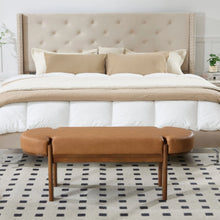 Load image into Gallery viewer, Dayalane 51" Modern Upholstered Bedroom Bench, Linen End of Bed Bench with Wooden Legs for Living Room, Entryway, Hallway Footrest, Beige