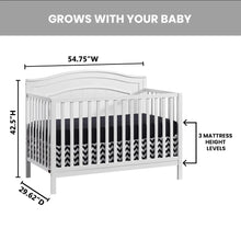 Load image into Gallery viewer, Oxford Baby North Bay 4 - in - 1 Convertible Crib, Snow White, GREENGUARD Gold Certified, Wooden Crib