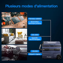Load image into Gallery viewer, 115L Glaciere Electrique Double Zone,Glaciere a Compression WiFi APP,12 V/24 V et 100-240 V Frigo Camping,-20 鈩 20 鈩pour Voiture,Camion,Bateau,Camping,Car,Caravanes,Voyageant,Maison