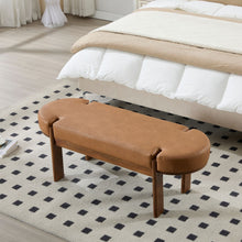 Load image into Gallery viewer, Dayalane 51" Modern Upholstered Bedroom Bench, Linen End of Bed Bench with Wooden Legs for Living Room, Entryway, Hallway Footrest, Beige