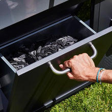 Load image into Gallery viewer, BRASERO - Barbecue Bi-Energy Gun Metal XL - Barbecue Charbon et Plancha 60 x 42 cm à gaz avec brûleur latéral -12,95 KW