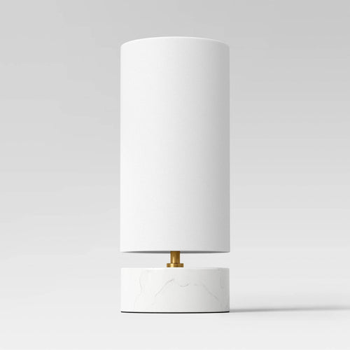 Faux Marble Mini Table Lamp White - Threshold