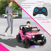 Load image into Gallery viewer, 24V Voiture lectrique 2 Places Enfants avec Tlcommande 2,4G Musique LED Dmarrage Lent 2 Vitesses Charge 35kg pour 3-8 Ans+ Rouge/Rose/Vert -