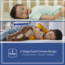 Load image into Gallery viewer, Ortho Rest Premium 2-Stage150 Coil Crib and Toddler Mattress. Gray