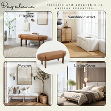 Load image into Gallery viewer, Dayalane 51" Modern Upholstered Bedroom Bench, Linen End of Bed Bench with Wooden Legs for Living Room, Entryway, Hallway Footrest, Beige