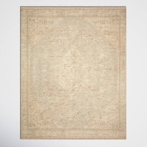 Amanda Oriental Hand-Woven Flatweave Ocean/Ivory Indoor Use Only Area Rug Joss & Main Rug Size: Rectangle 5' x 7'6