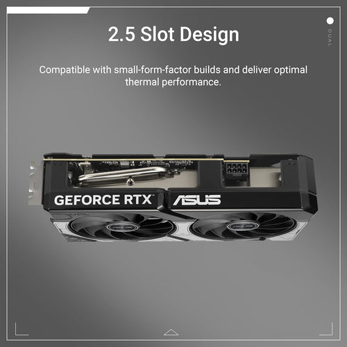 Asus Dual NVIDIA GeForce RTX 5060 Ti 16GB GDDR7 OC Edition – Carte Graphique (PCIe 5.0 DLSS 4 HDMI 2.1b DisplayPort 2.1b 2.5-Slot Ventilateurs axiaux Technologie 0dB Dual BIOS)