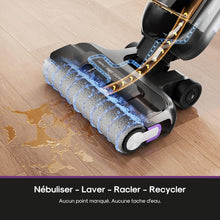Load image into Gallery viewer, EUREKA RapidWash NEW730 Aspirateur Laveur sans Fil Aspiration 21600 Pa, Lavage Eau Chaude 85 °C, Séchage 5 Minutes Air Chaud, Anti Emmêlement 2,0, Conception à Plat, Autonomie 40 Mins Ininterrompue