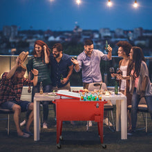 Load image into Gallery viewer, Chariot Isotherme Roulant de 76L Réfrigérant avec Roulettes Universelles Ouvre-bouteille Desserte Jardin pour Conserver Glace et Boissons -