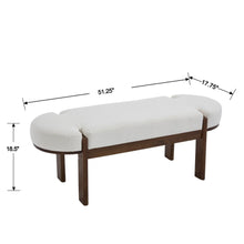 Load image into Gallery viewer, Dayalane 51" Modern Upholstered Bedroom Bench, Linen End of Bed Bench with Wooden Legs for Living Room, Entryway, Hallway Footrest, Beige