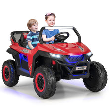 Load image into Gallery viewer, Voiture électrique Enfant 12 V Télécommande pour 3-8 Ans 2 Vitesses Ressort de Suspension Charge 59KG 118x74x71CM Noir/Rose/Rouge -