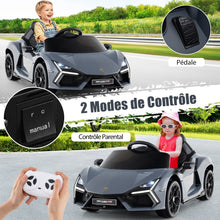 Load image into Gallery viewer, Voiture Electrique 12V pour Enfants Sous Licence Revuelto Télécommande Portes Hydrauliques pour 37-95 Mois Gris/Orange -