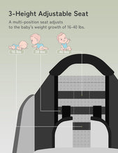 Load image into Gallery viewer, besrey Porte-bébé de randonnée, Sac à dos pour enfant, à usage en extérieur, Pliable - Noir